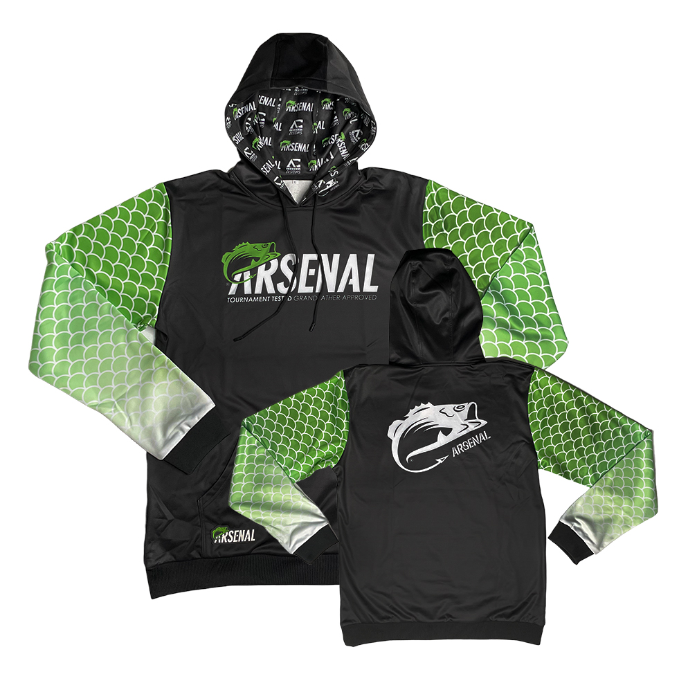 SPF Hooded Sweatshirt – Green Sleeves V3 – Arsenal Fishing - Home