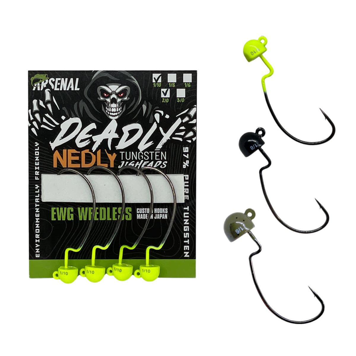 Deadly Nedly Weedless Jig Heads – Arsenal Fishing - Home of the