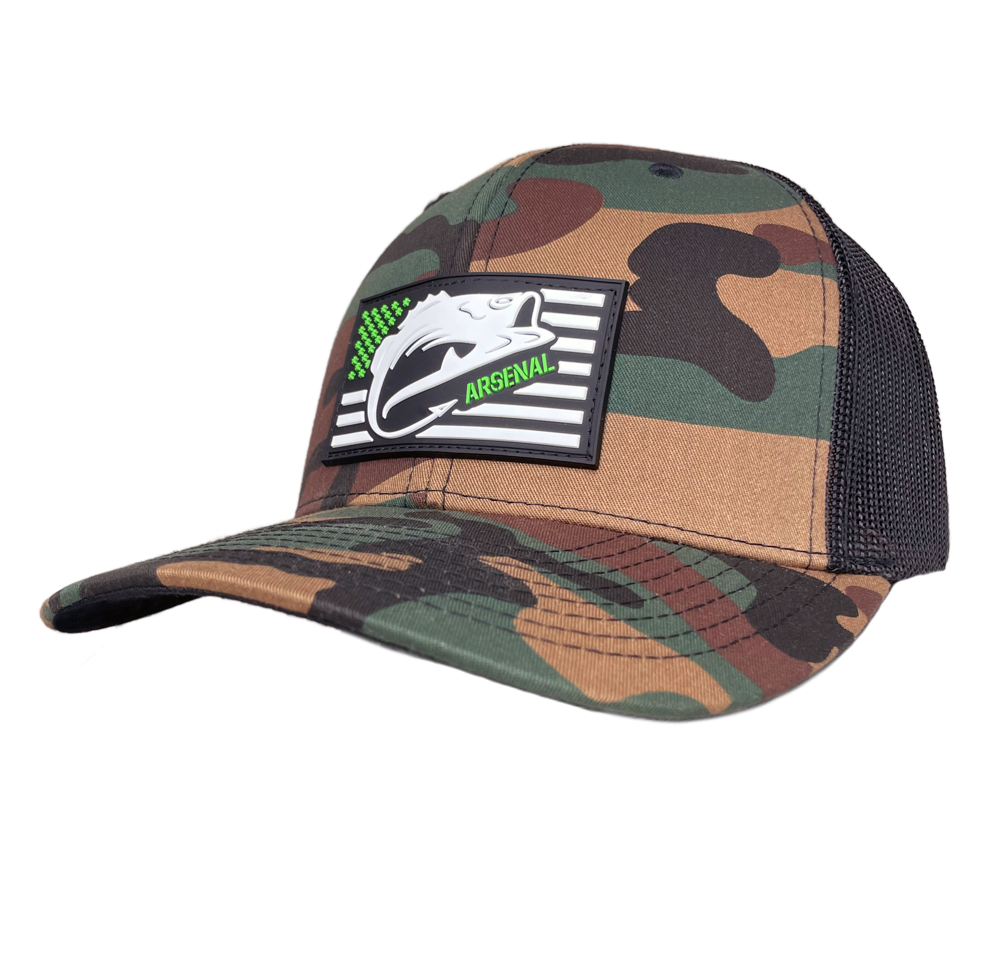 Woodland Camo Flag Trucker Hat – Arsenal Fishing - Home of the